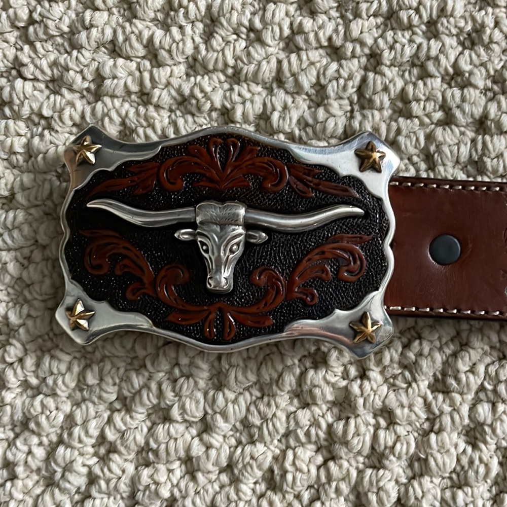 Western leather belt, size 34